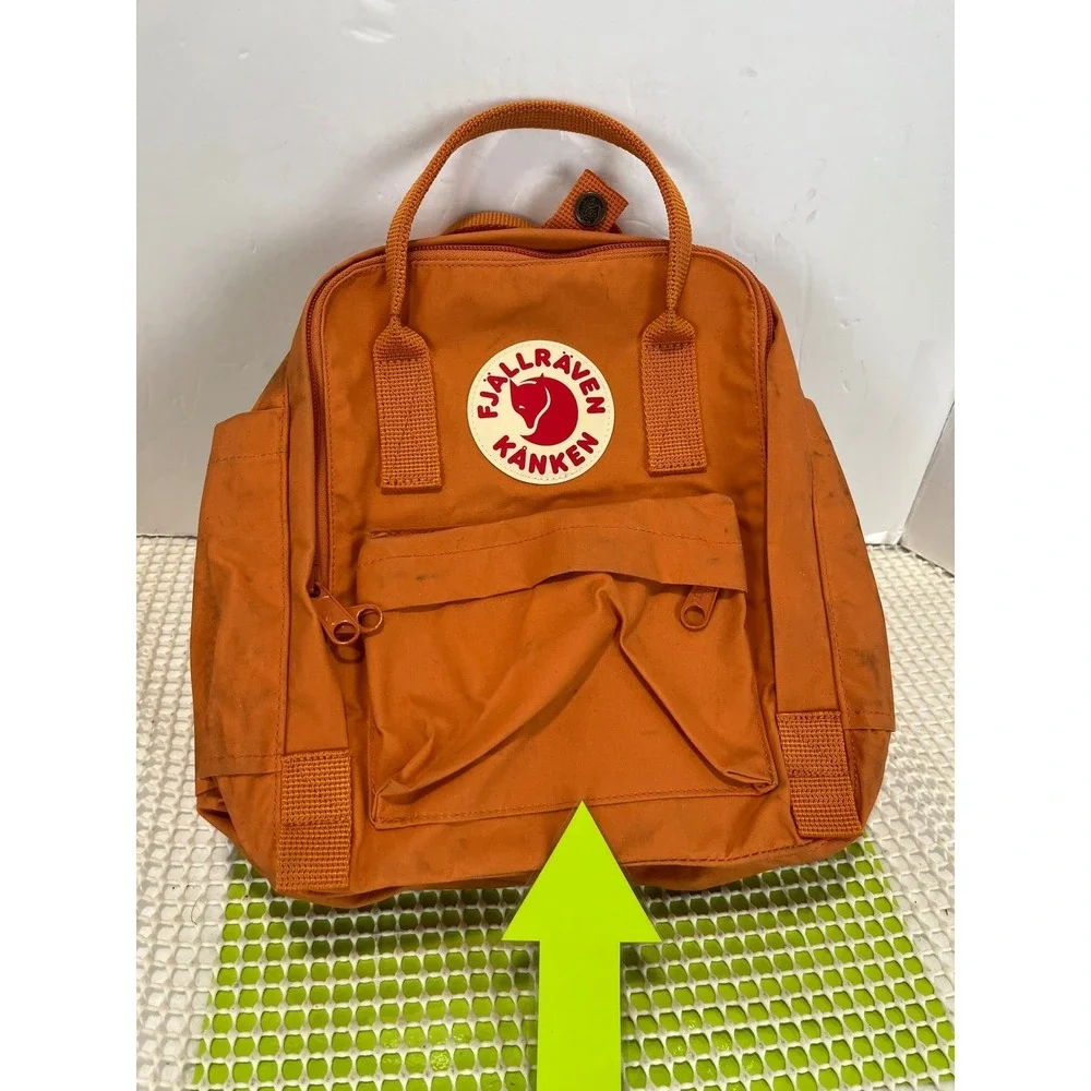 Fjallraven Kanken Mini Backpack Orange Vinylon F 23561 Everyday Bag